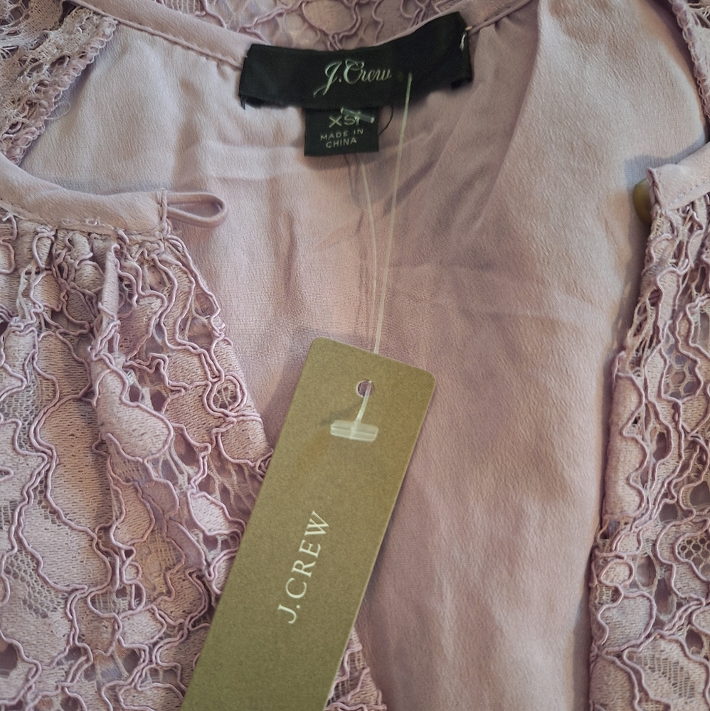 J. Crew lilac lace blouse top sz XS NWT *R - Picture 8 of 9
